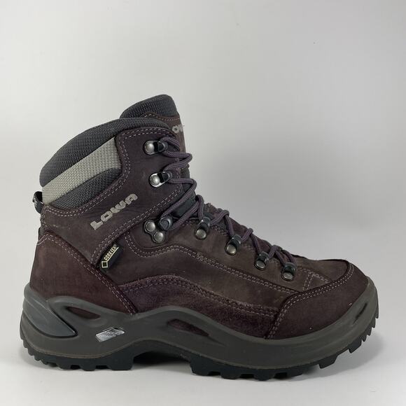 Lowa Renegade GTX Mid Hiking Boots Mid Goretex Womens Size 7.5 Purple Vibram - Picture 1 of 11
